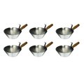 Kraft Tool Co. PL804 Galvanized Steel Bucket Scoop with Wood Handle, 6PK PL804-6